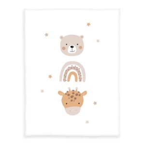 babybest® Kuscheldecke 'Little Friends' – 75x100 cm, Microfaserflausch