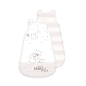babybest® Schlafsack 'Kleiner Lieblingsmensch Beige' – 70x45, 90x45 oder 110x45 cm, 100% Baumwolle