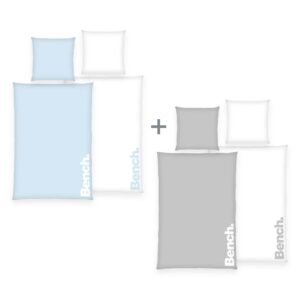 Bench Bettwäsche-Set 'Blau/Grau' – 135x200,  140x200 oder 155x220 cm, Renforcé