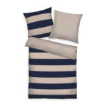 Produktbild Tom Tailor Bettwäsche Bold Stripes Dark Navy & Sunny Sand