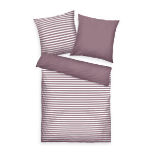 Produktbild Tom Tailor Bettwäsche Medium Stripes Cozy Mauve & Crisp White