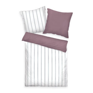 Produktbild TOM TAILOR Bettwäsche Classic Satin Stripes Cozy Mauve & Fresh Sage