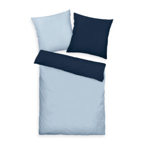 Produktbild TOM TAILOR Bettwäsche Two Tone Solid Colors Dark Navy & Sky Blue