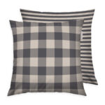 Produktbild Tom Tailor Kissenhülle Classic Check Anthracite & Sunny Sand 40x40cm