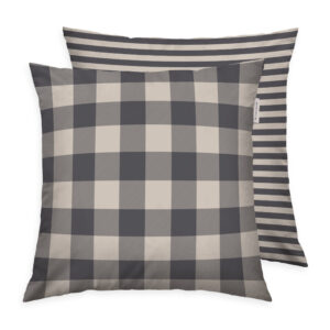 Produktbild Tom Tailor Kissenhülle Classic Check Anthracite & Sunny Sand 40x40cm