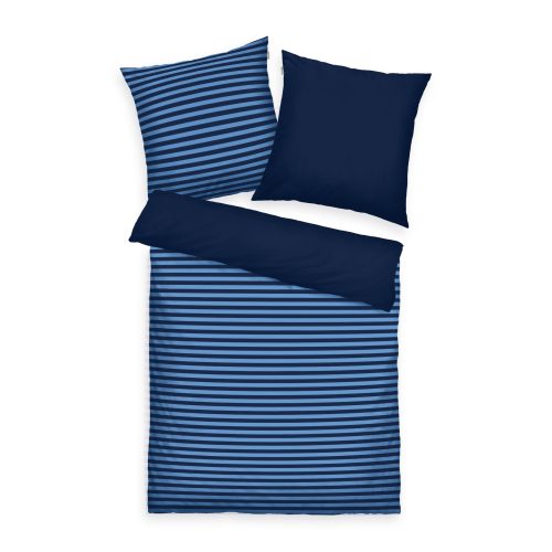 Produktbild Tom Tailor Bettwäsche Medium Stripes Dark Navy & Cool Blue