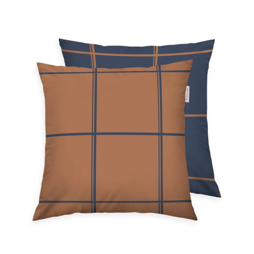 Produktbild Tom Tailor Kissenhülle Large Check Dark Navy & Rusty Red